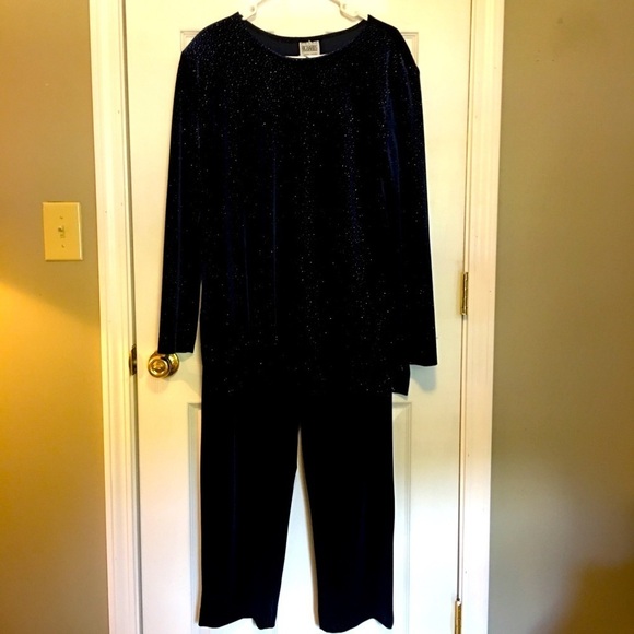 R&M Richards sz 16 pants and top, pant suit, formal, special occasion, sparkle. - Picture 1 of 13